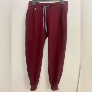 FIGS Women’s Scrubs - Burgundy Joggers - Small Petite